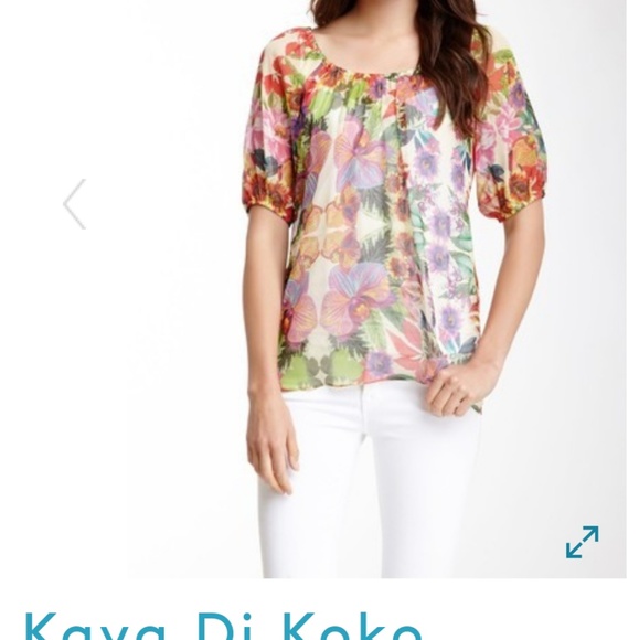Kaya Di Koko Single sheer floral blouse - Picture 6 of 7